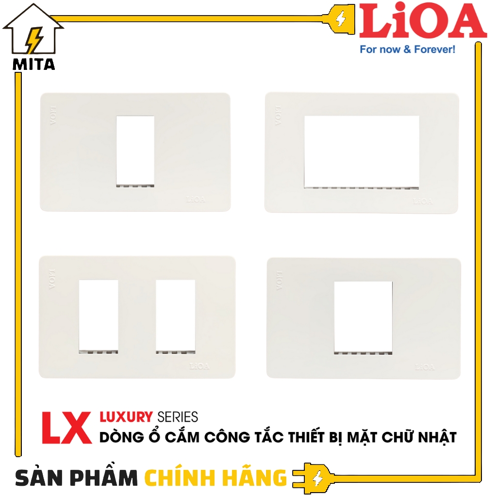 Mặt Chứa Module Ổ Cắm Công Tắc Âm Tường LiOA Luxury Series