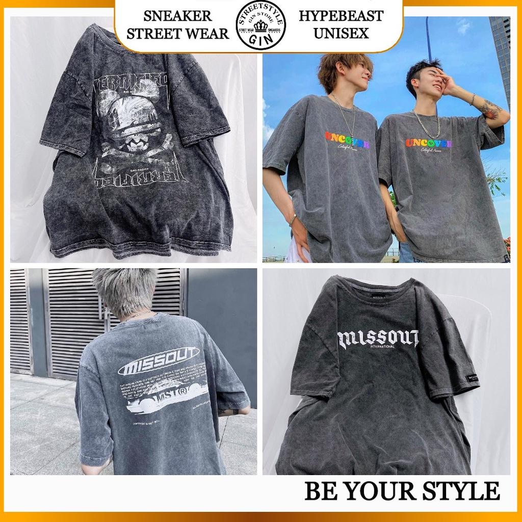 Áo Thun Tay Lỡ Unisex Form Rộng Freesize Ulzzang Mặc Cặp, Nhóm, Lớp In Hình - GIN STORE