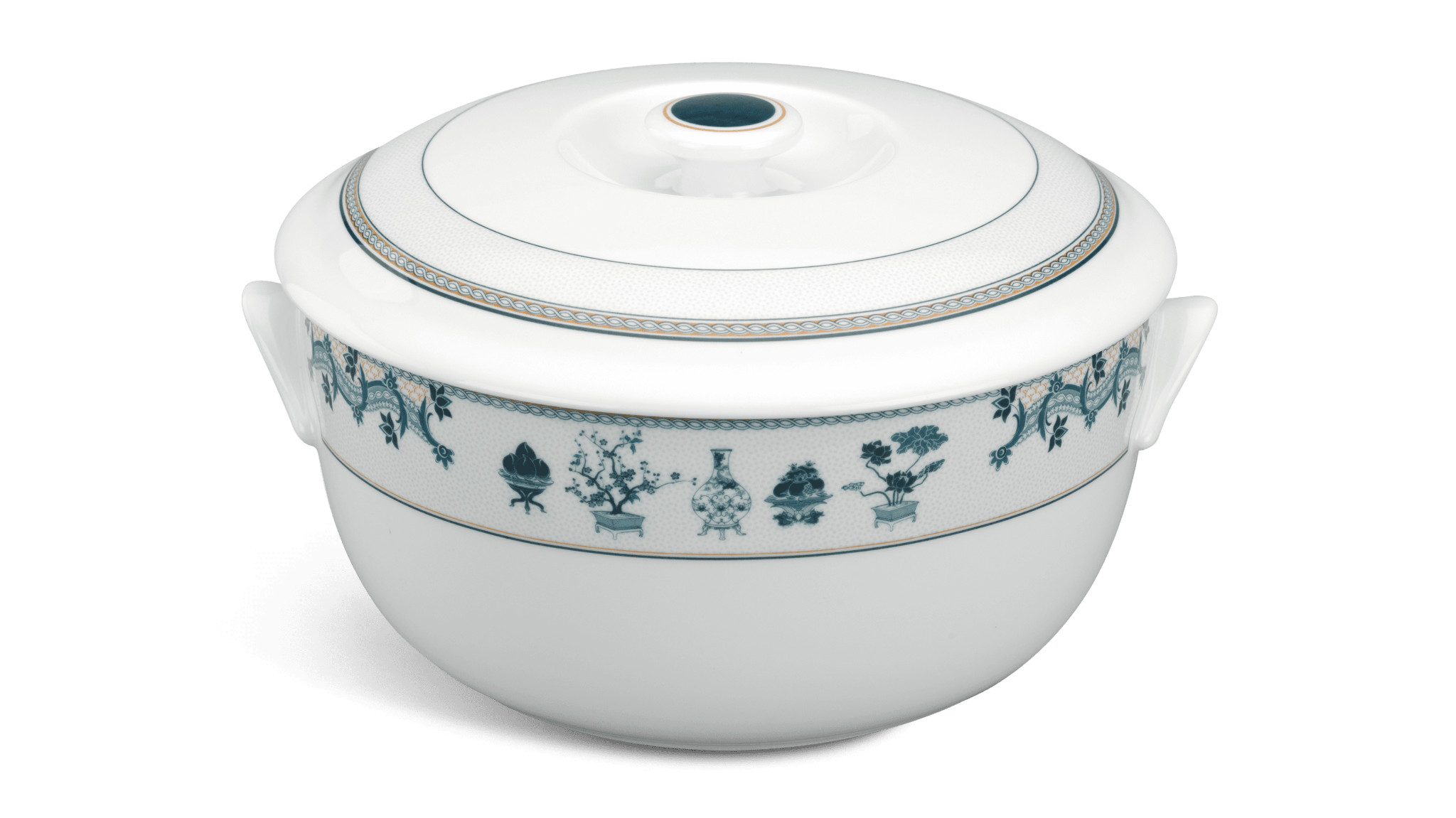 Thố 18cm + nắp Jasmine Tứ Quý - Gốm sứ cao cấp Minh Long 1
