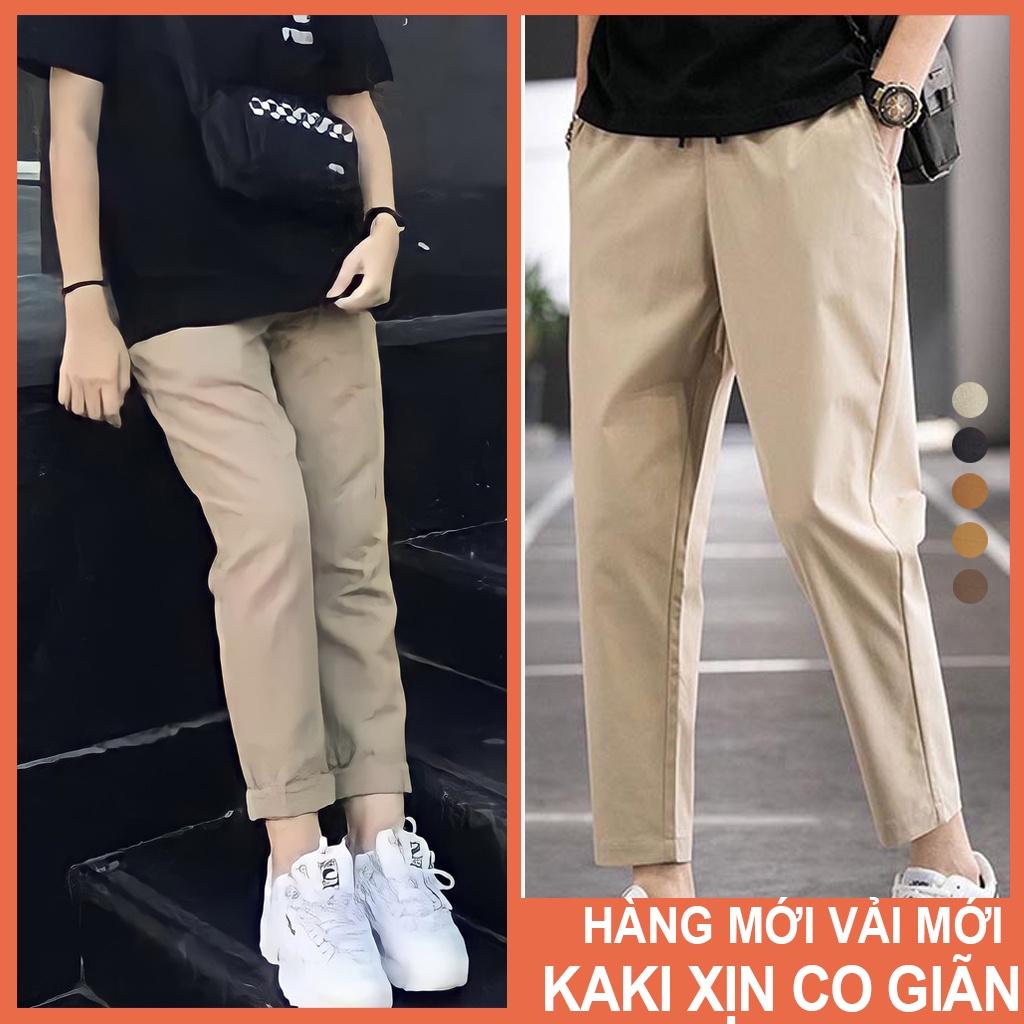 Quần baggy Kaki Nam Nữ Unisex Cao Cấp ,chất liệu kaki mềm mịn, thoáng mát , kiểu dáng basic trơn dễ phối đồ phù hợp đi học, đi làm, đi chơi, có nhiều màu và size để lựa chọn