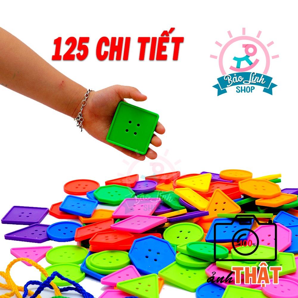 Cúc nhựa LOẠI TO đồ chơi cho bé tập thả xu, phân loại màu, tập xỏ dây, xếp hình phát triển tư duy, sáng tạo