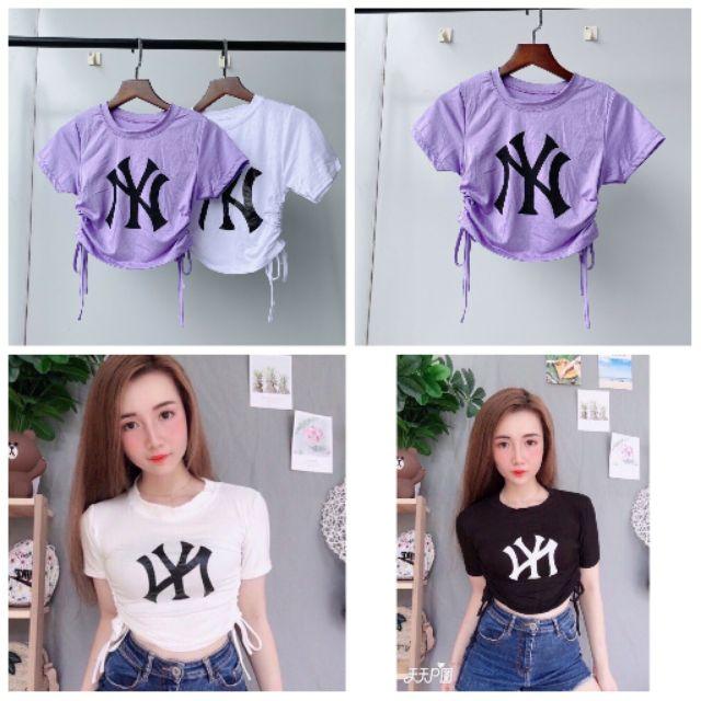 ÁO THUN RÚT DÂY NY HÌNH THẬT