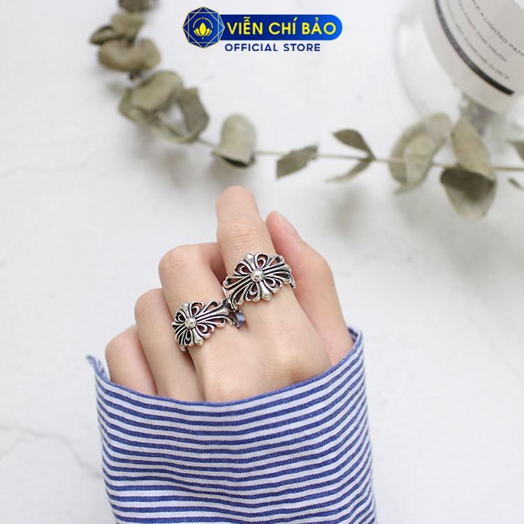 Nhẫn Chrome Heart cá tính thương hiệu Viễn Chí Bảo N101027