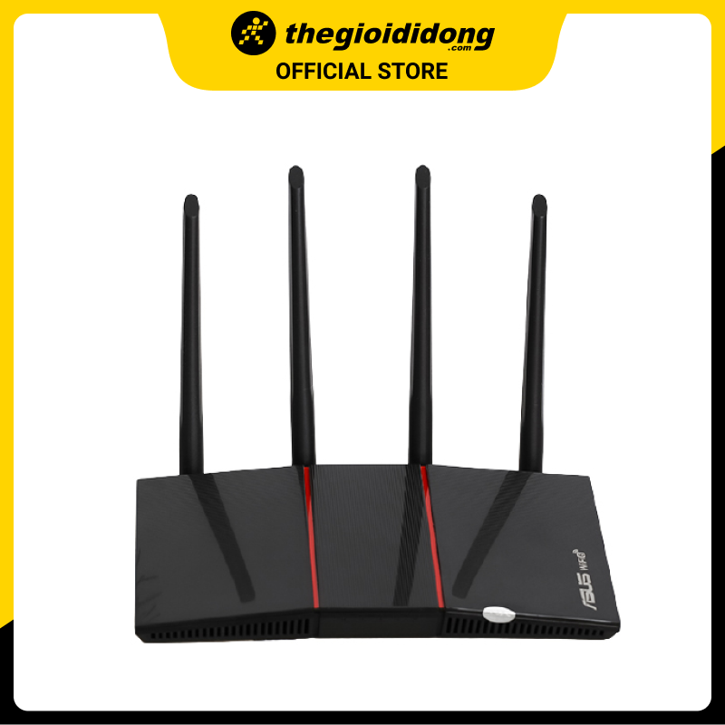 Bộ Phát Sóng Wifi Router Chuẩn Wifi 6 Băng Tần Kép Asus AX55 Đen - Hàng chính hãng