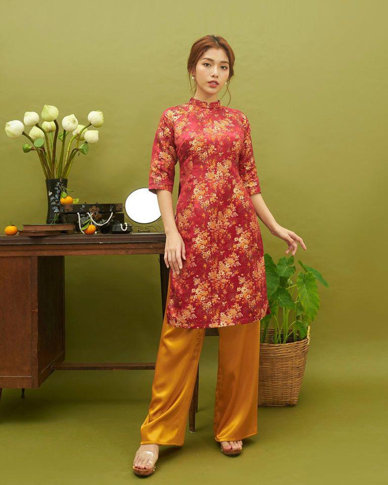 Áo dài gấm tơ tầm