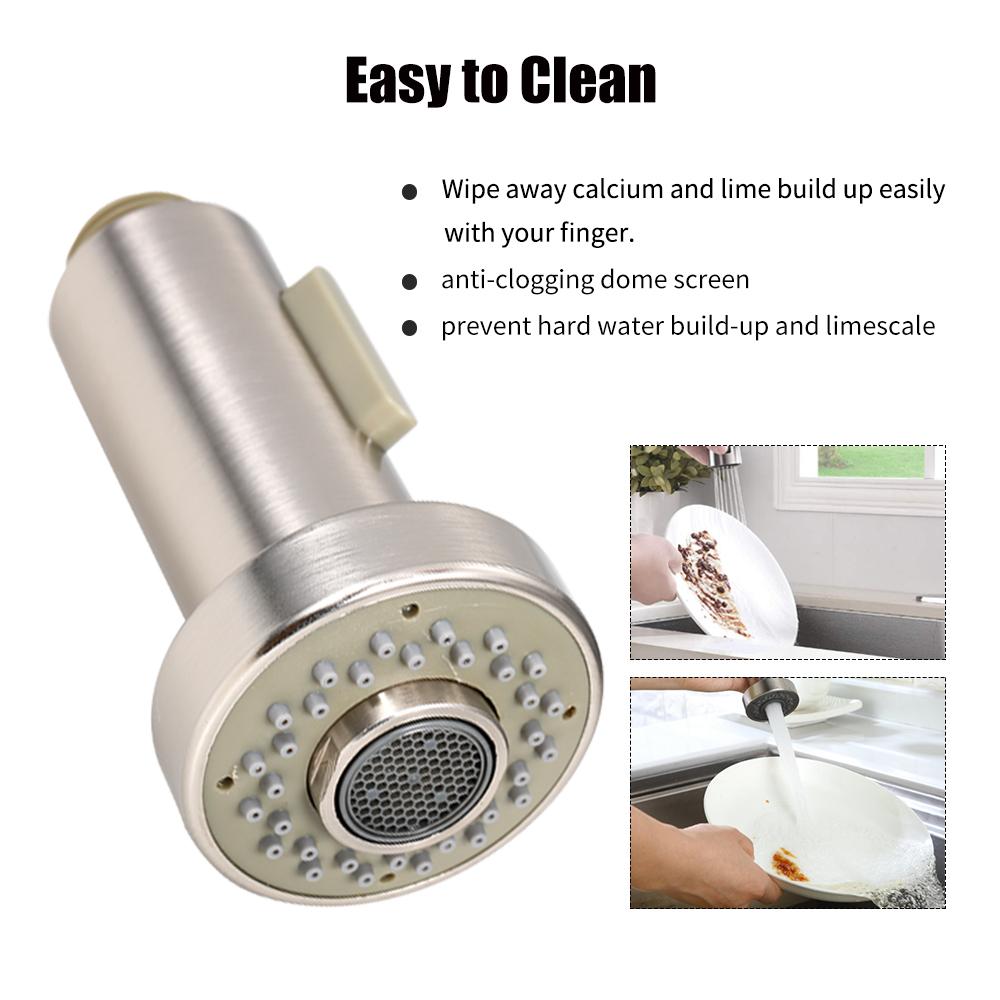 Đầu vòi chậu rửa nhà bếp 2 chức năng phun bằng nhựa ABS đánh bóng chrome