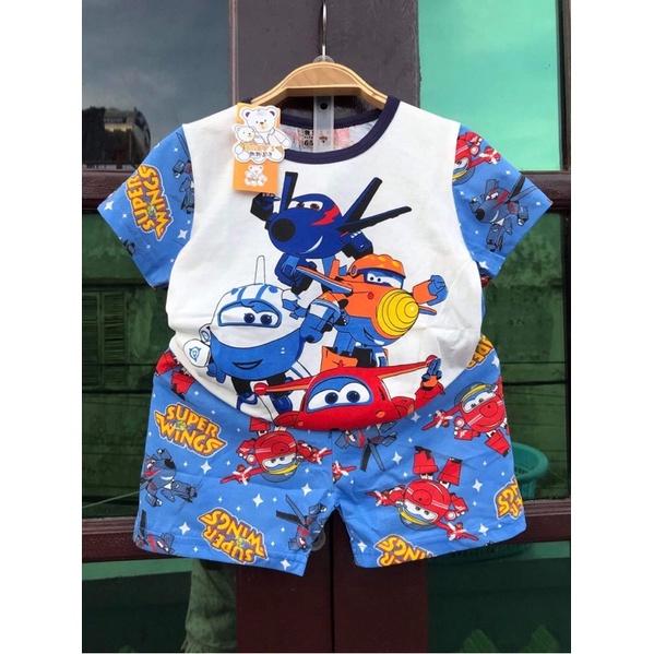 Bộ cộc tay xuất Hàn cho bé trai size 8-15kg