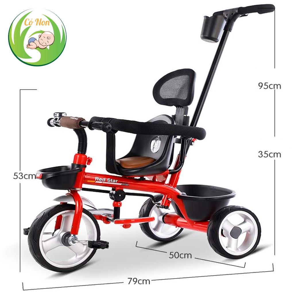 Xe đẩy 3 bánh mái che yên bọc da cao cấp