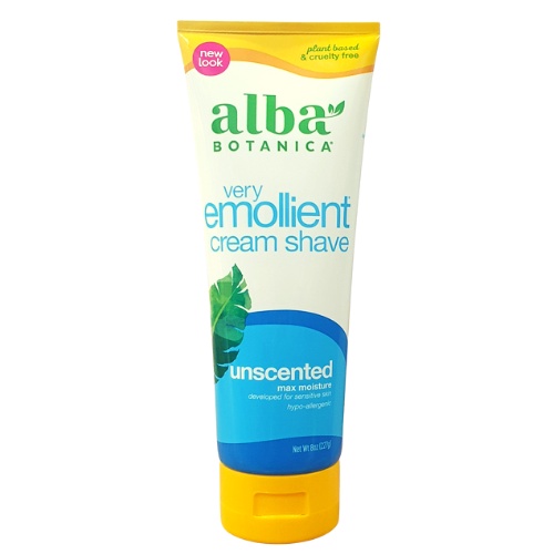 Kem cạo râu không mùi hương ALBA BOTANICA VERY EMOLLIENT CREAM SHAVE UNSCENTED