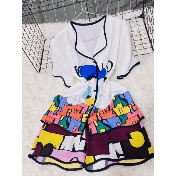 Bộ đùi PIJAMA lượn sóng, thiết kế lạ mắt siêu xinh