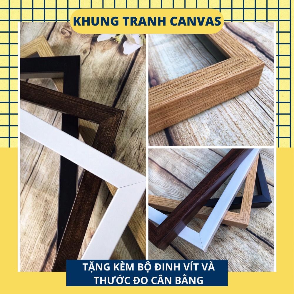 Khung tranh tự lắp nhựa giả gỗ size 40x50 . Khung viền KHÔNG KÍNH cho tranh canvas