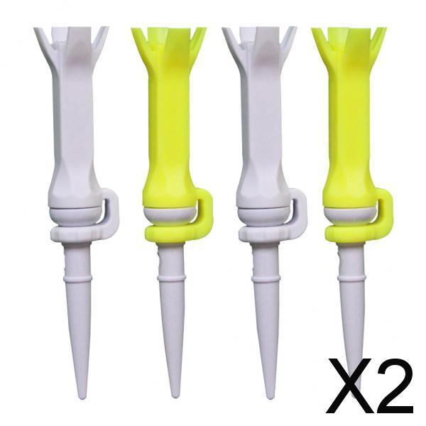 2x4pcs PU Plastic Golf Tees Oriented Guide Rotatable Flex Tees 76mm Trainer