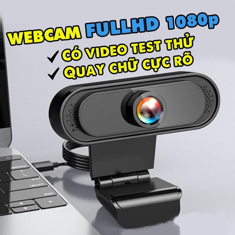 WEBCAM CÓ MÍC 1080P Full HD Sắc Nét - Thích hợp cho việc livestream ,học tập, giảng bài- kẹp màn & để bàn