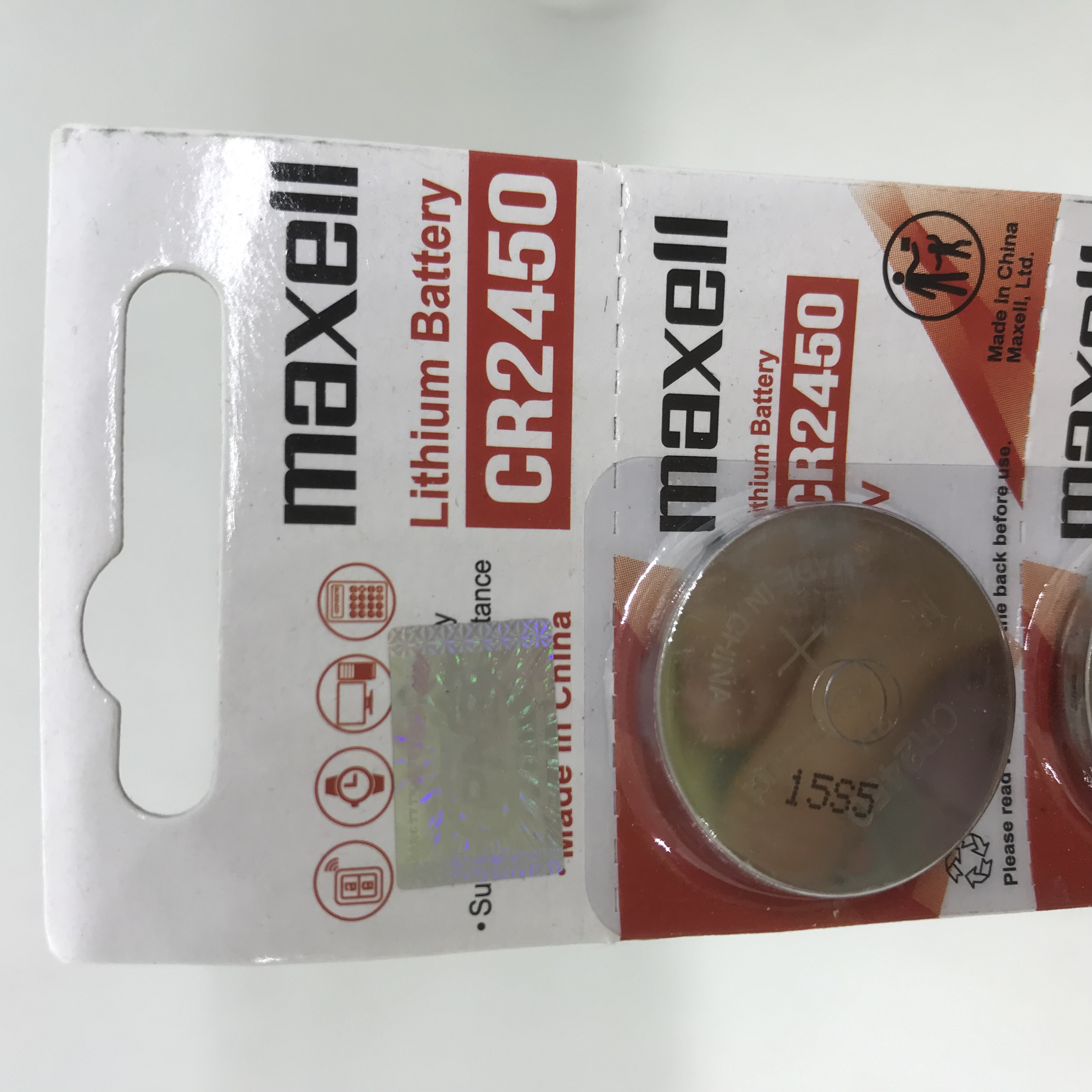 Pin nút 3V Maxell CR2450 Lithium dùng cho khoá Smarkey, thiết bị nuôi nguồn, điều khiển xe