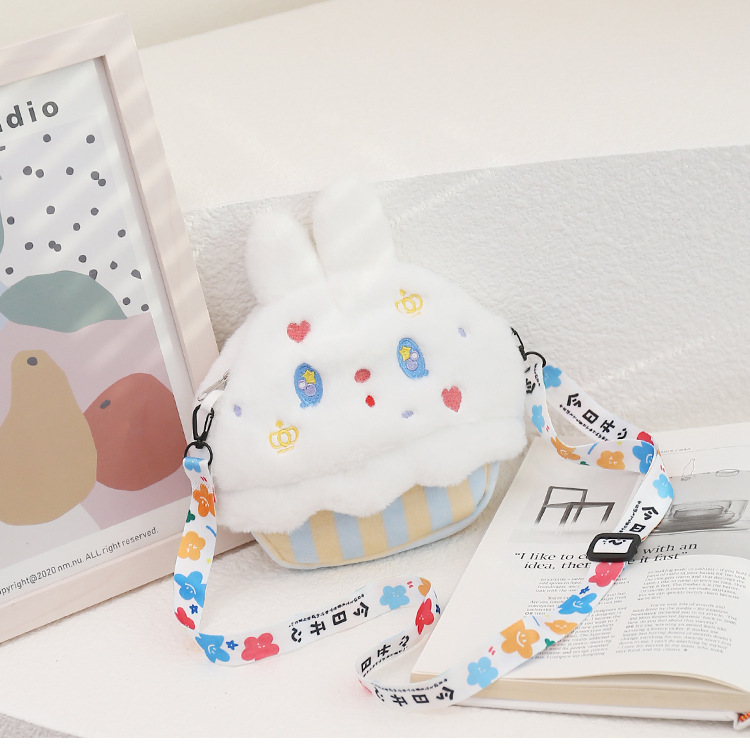Túi Gấu Bông Gòn Đeo Chéo, Túi Đeo Chéo CUPCAKE Dây Chữ