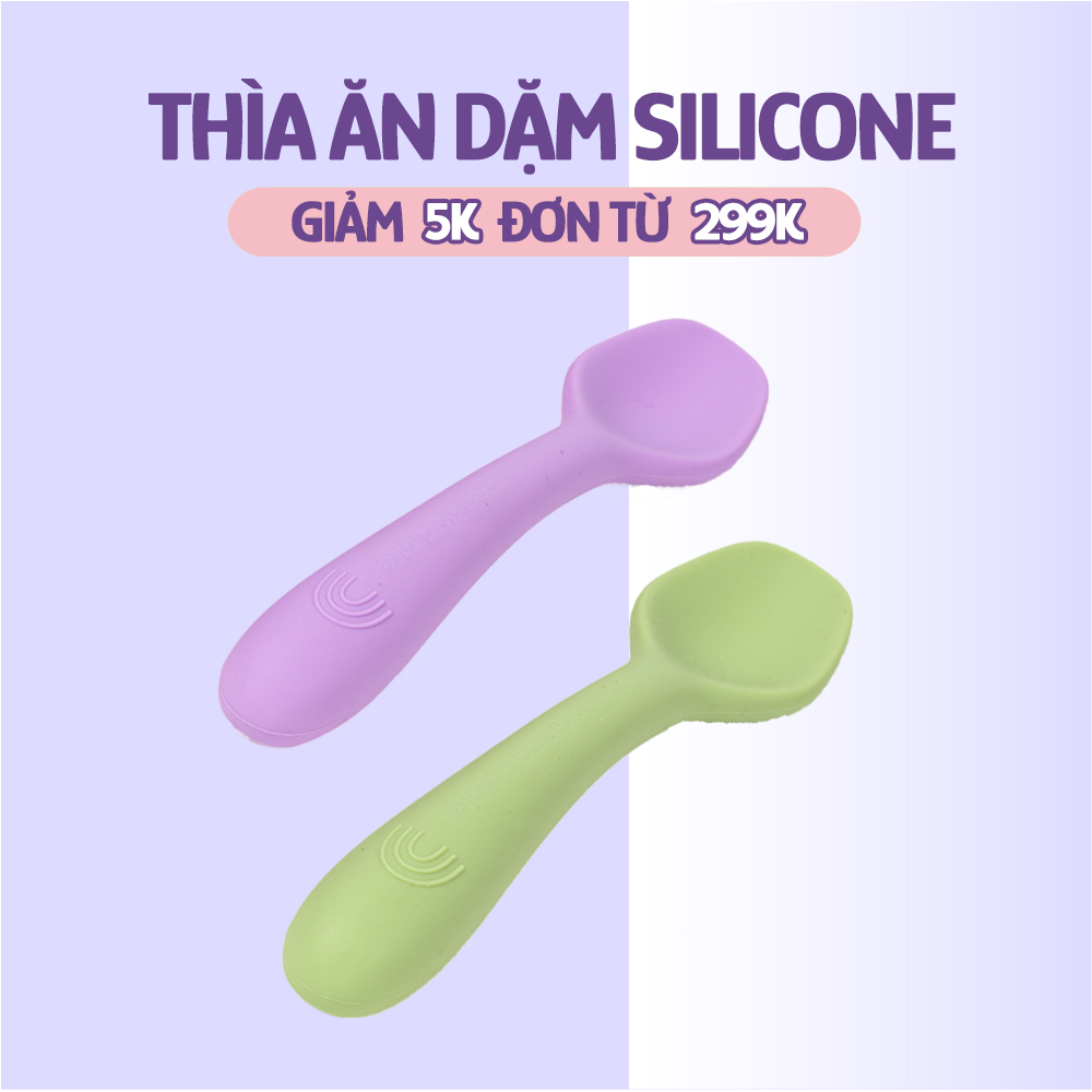 Thìa Ăn Dặm Silicone Mama's Choice 2023, Chất Liệu Mềm Mại và An Toàn Kiểm Định Quốc Tế Bureau Veritas