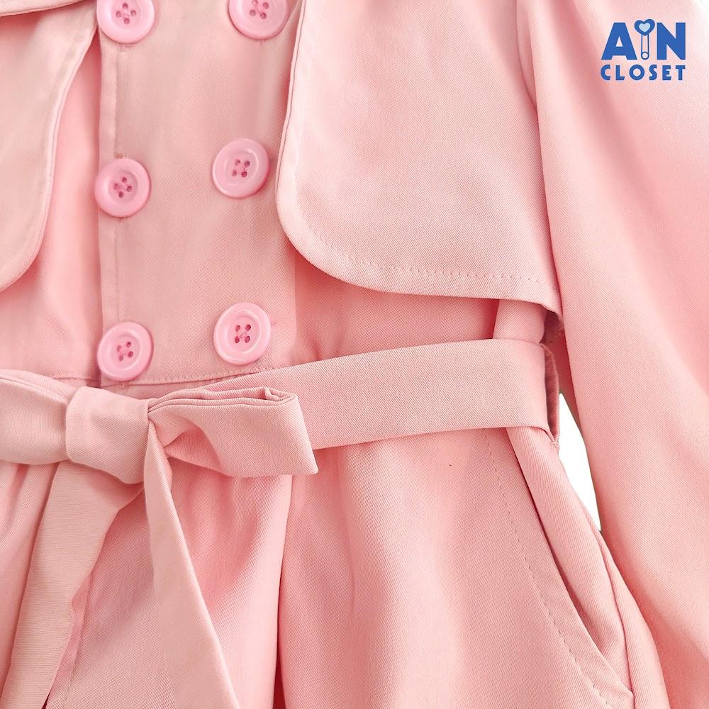 Áo Khoác bé gái họa tiết Mangto Hồng Kaki lụa - AICDBGMCRPCQ - AIN Closet