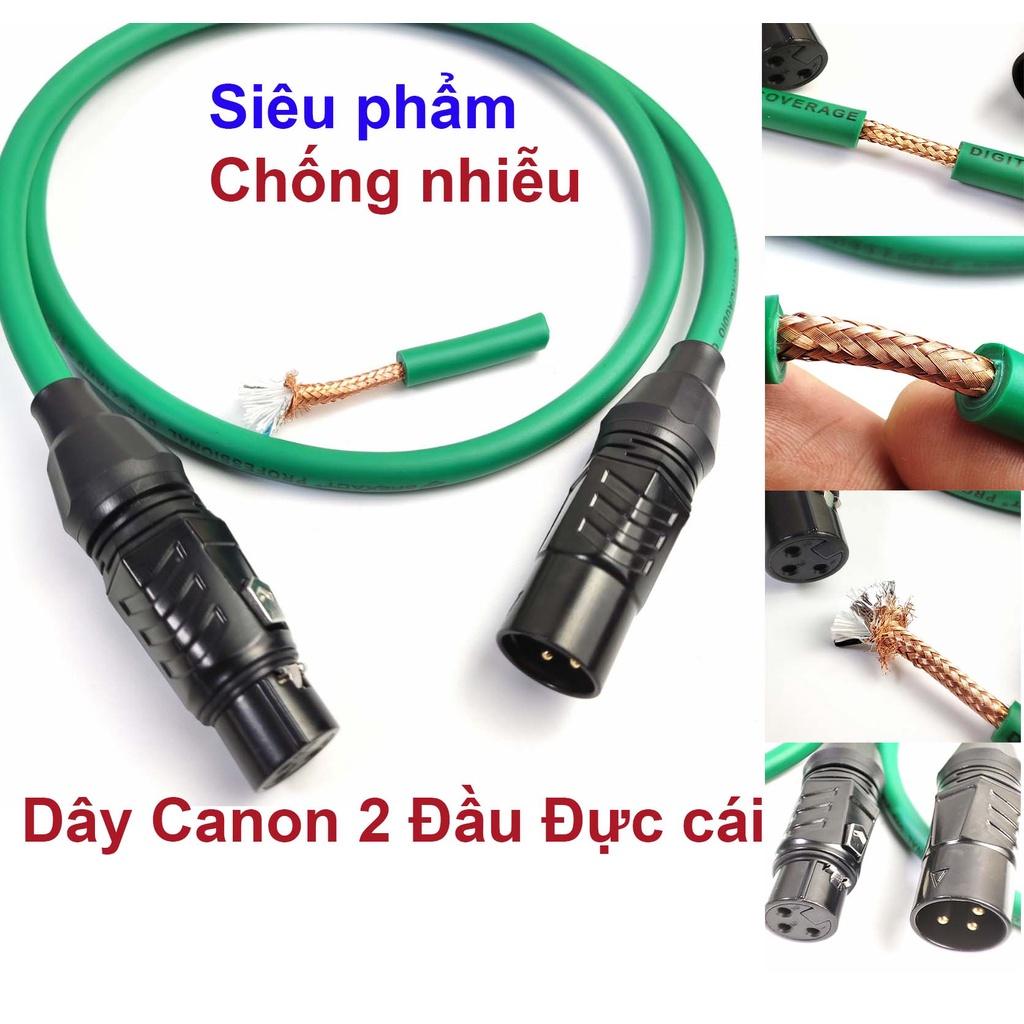 Dây Micro Canon 2 đầu Đực Cái dài 1Met Chống nhiễu tuyệt đối