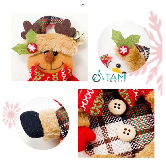 Phụ kiện treo Noel vải Vintage 2 nút X-PKTCT-45