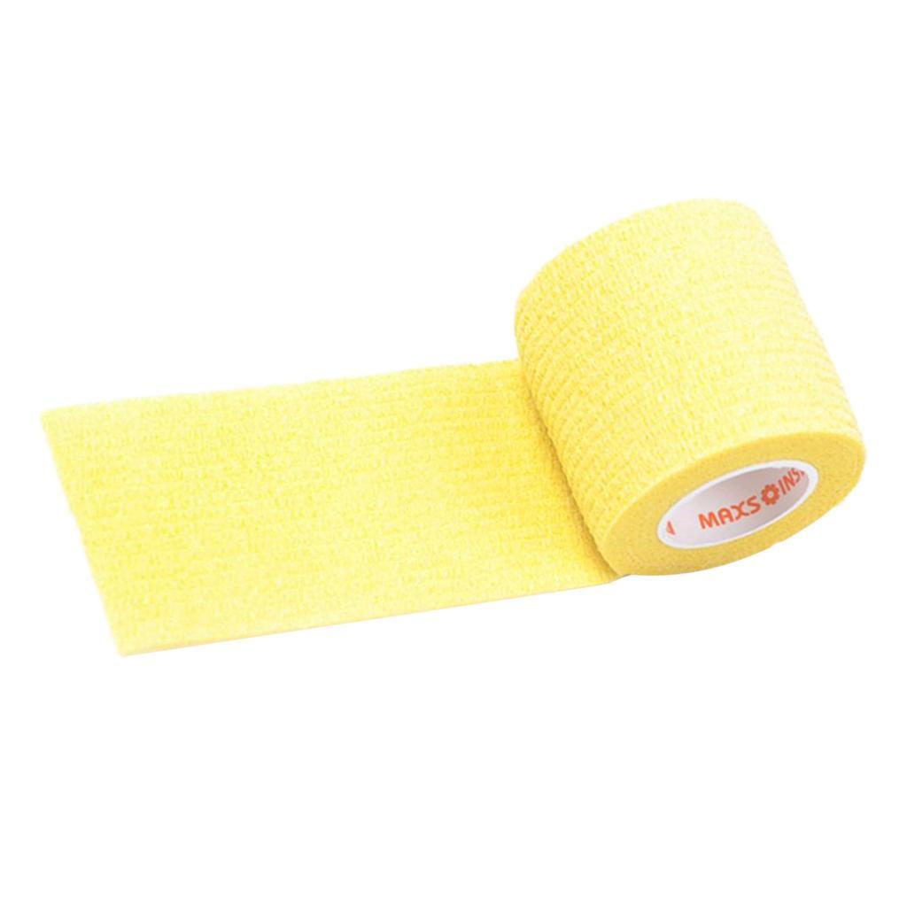 Elastic Sports 5cm Stretchable Self Adheres Bandage Tape Gauze Wrap Roll First Aid Strap for Wrists, Fingers, Ankle, Back, Knee and Other Body Areas