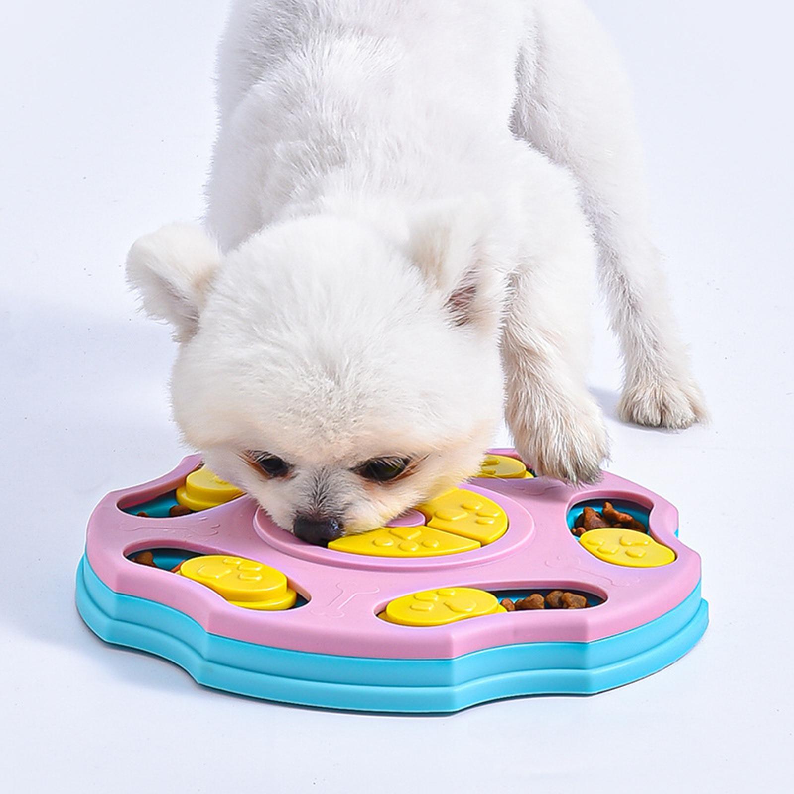 Slow Feeder Treat Dispenser Game Non Slip Pink Pink