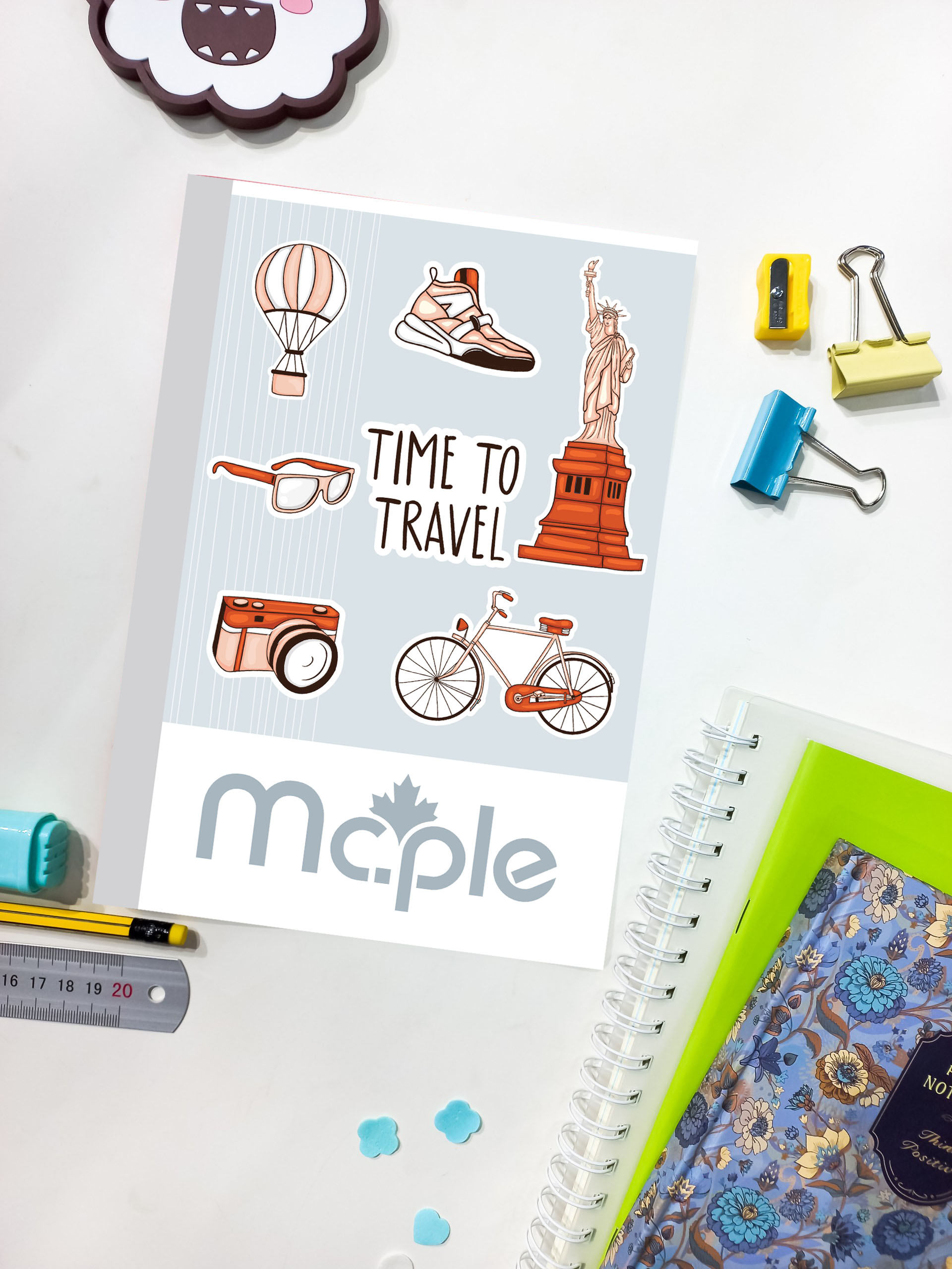 [THIẾT KẾ 2024] Vở kẻ ngang B5 MC.PLE Mc.ple 120 trang TRAVEL MS2086, định lượng 60gsm, độ trắng 92% ISO - Sổ tập vở chất lượng, bám mực tốt