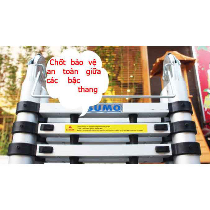 Thang Nhôm Rút Gọn Đơn Sumo Nhật Bản ADT807B (4.4m) - Hàng Chính Hãng