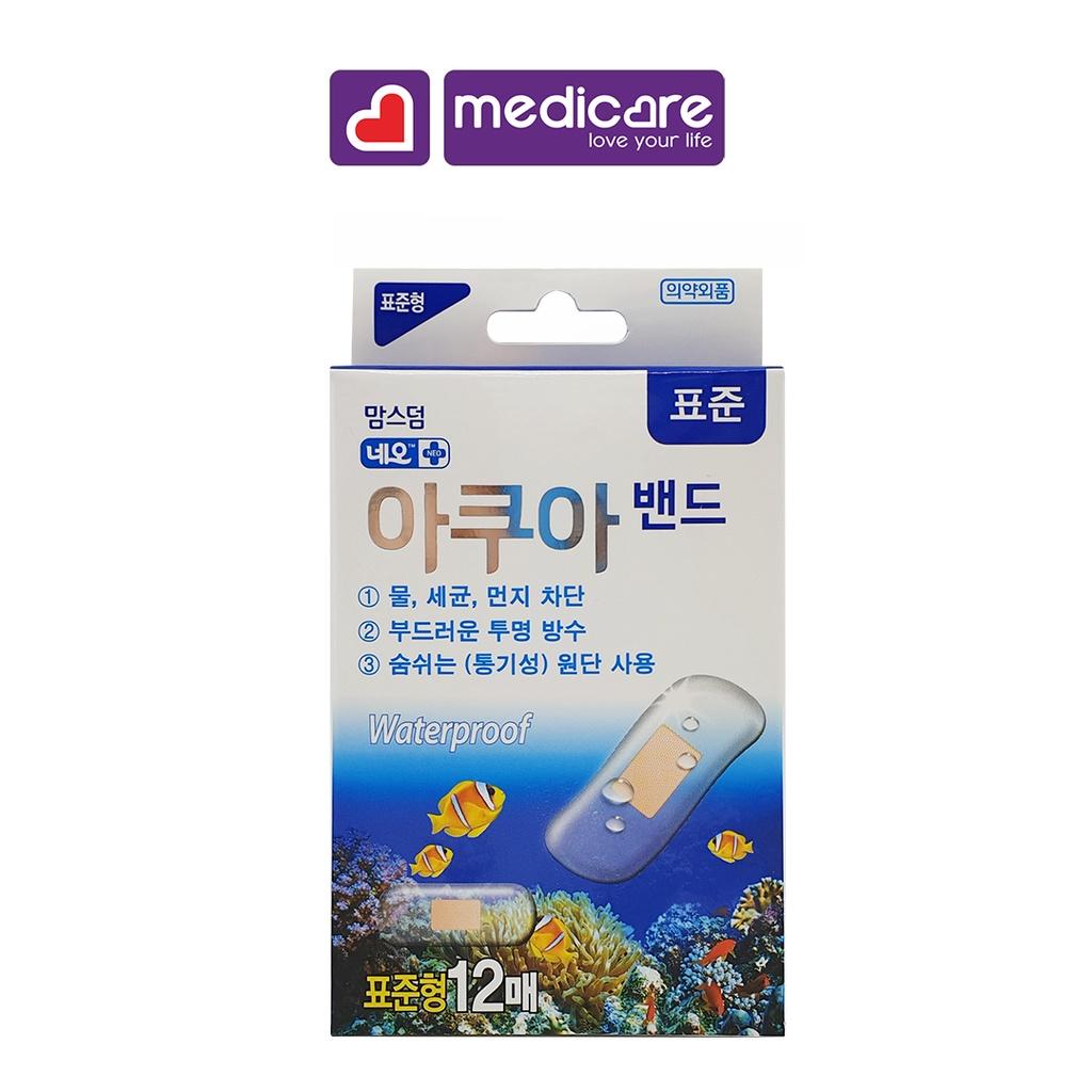 Băng Cá Nhân MomsDerm Neo Waterproof Aqua Bandage Chống Thấm Nước 12 cái