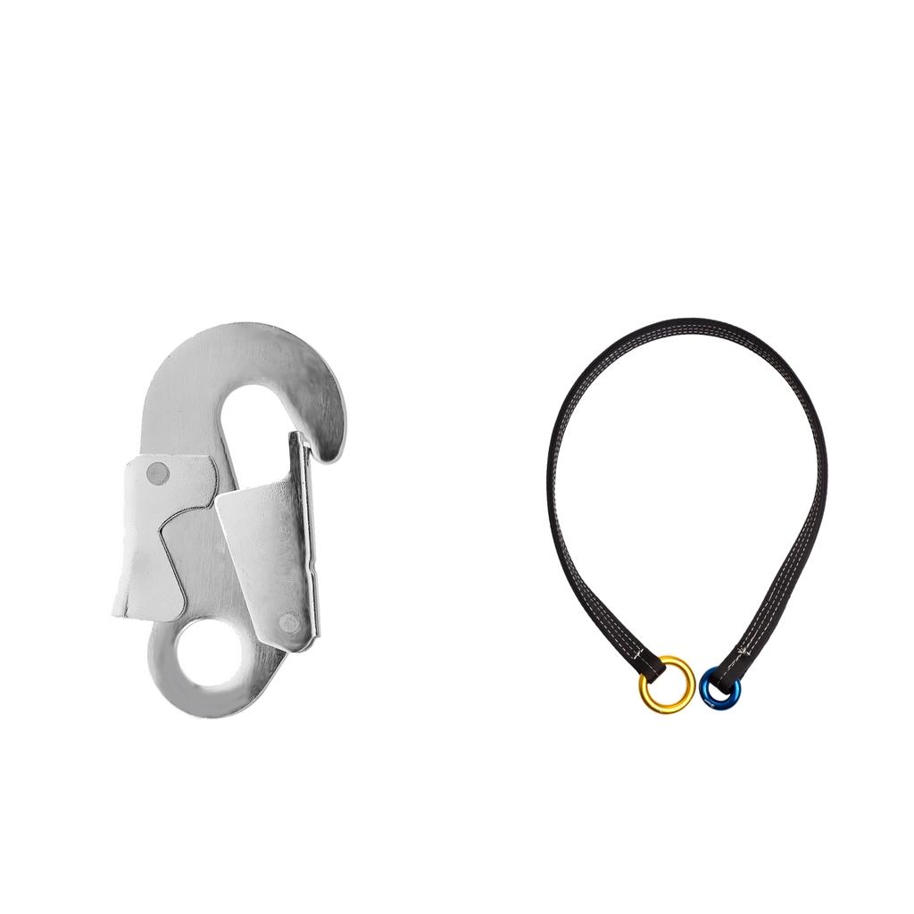 Professional Climbing Rope Friction Saver 22KN W/Locking Snap Hook Equipment