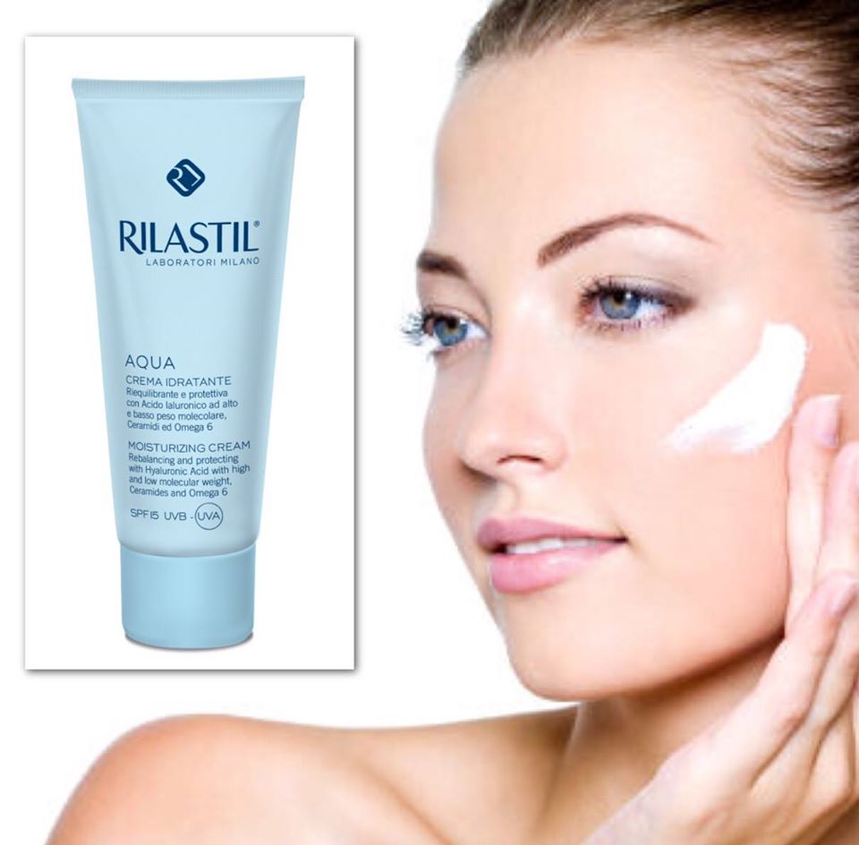 Kem dưỡng ẩm chống nắng Rilastil Aqua moisturizing cream SPF 15 UVB-UVA