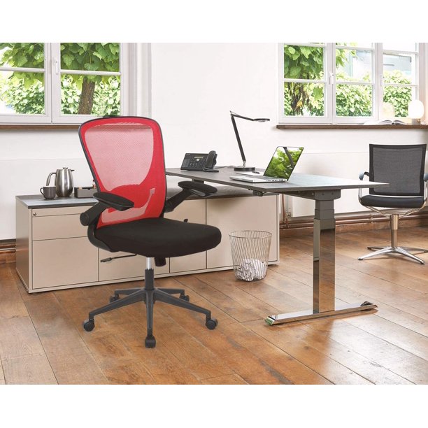 Ghế Làm Việc Lưới Chân Xoay Tay Mở Gập AMA-518-M