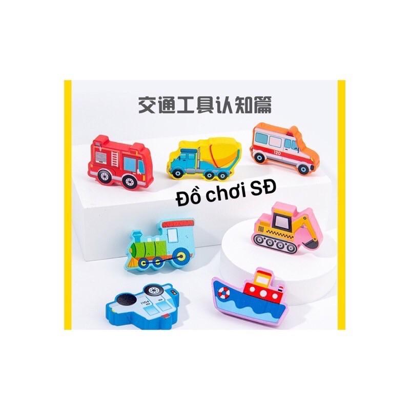 Đồ chơi câu cá - xếp chữ số bằng gỗ