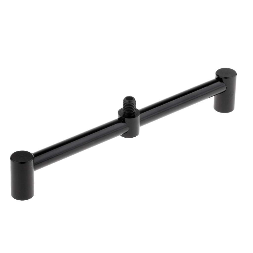 Carp Fishing Buzz Bar Rod Pod Holder Buzzer Bar for 2 Rods Black 20cm