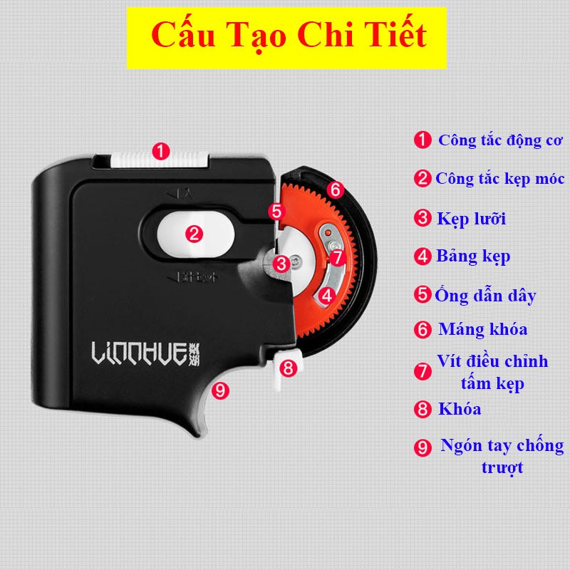 Máy Buộc Lưỡi Câu Cá LINNHUE Dụng Cụ Buộc Lưỡi Câu Đài Tiện Dụng DCC11