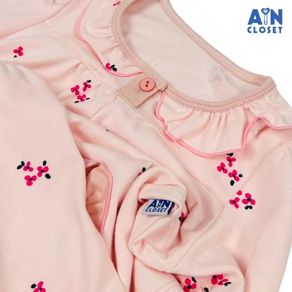 Bộ quần áo Dài bé gái họa tiết Nhí Hồng thun cotton - AICDBGQW5ZHZ - AIN Closet