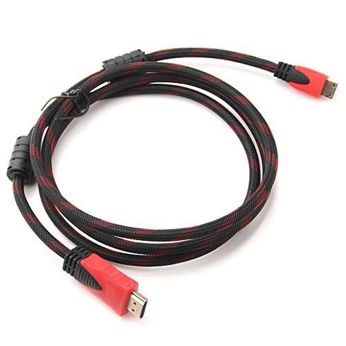 DÂY CÁP HDMI TRÒN LƯỚI ĐỎ/XÁM 1.5m / 3m / 5m/ 10m