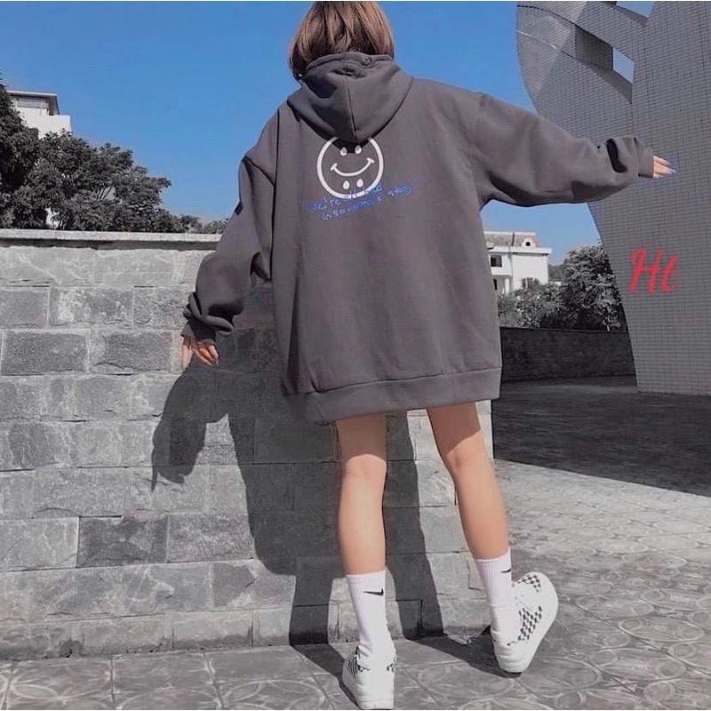Áo khoác nỉ cotton Thoxi mặt cười H2A
