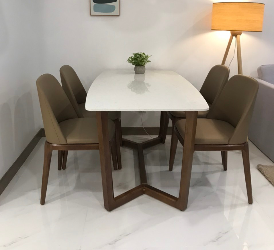 Bộ bàn Concorde + 4 ghế Grace không tay