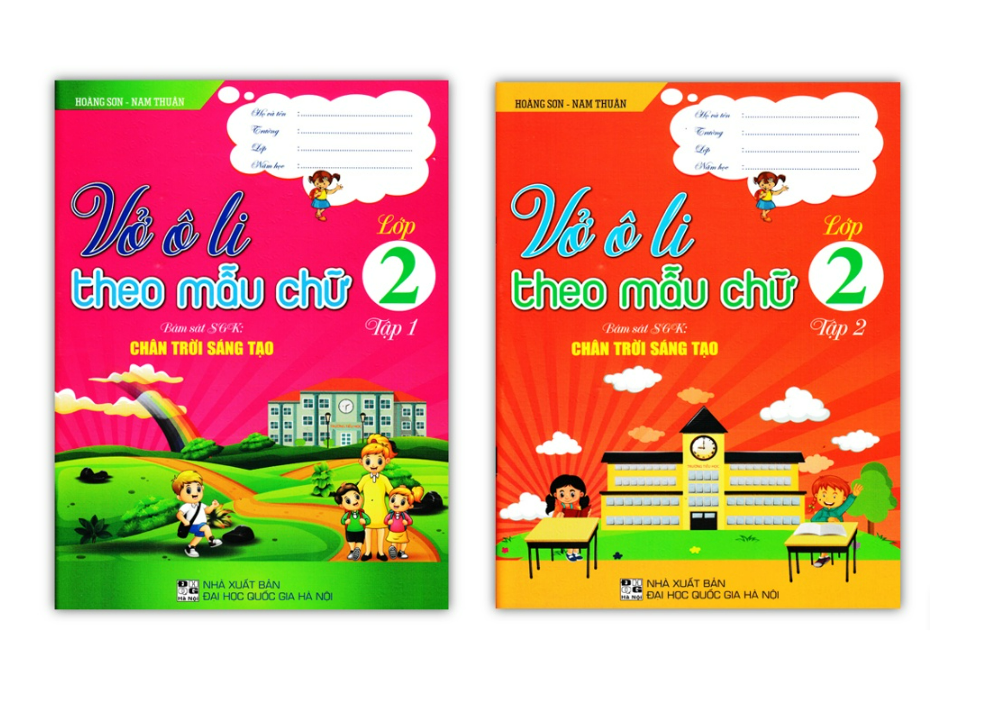 Sách - Combo Vở Ô Li Theo Mẫu Chữ Lớp 2 - Tập 1 + 2