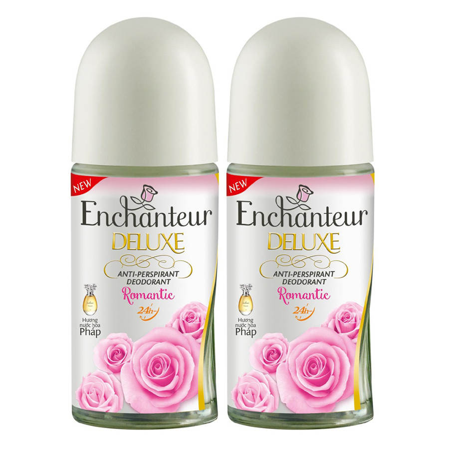 Bộ Đôi Lăn Khử Mùi Hương Nước Hoa Enchanteur 50ml/chai