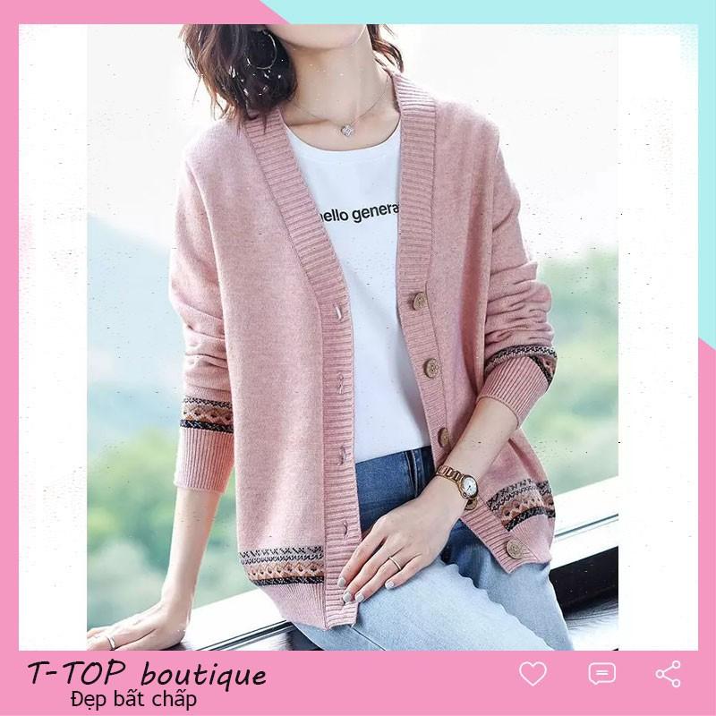 Áo khoác len cardigan họa tiết thổ cẩm ulzzang hot trend 2020