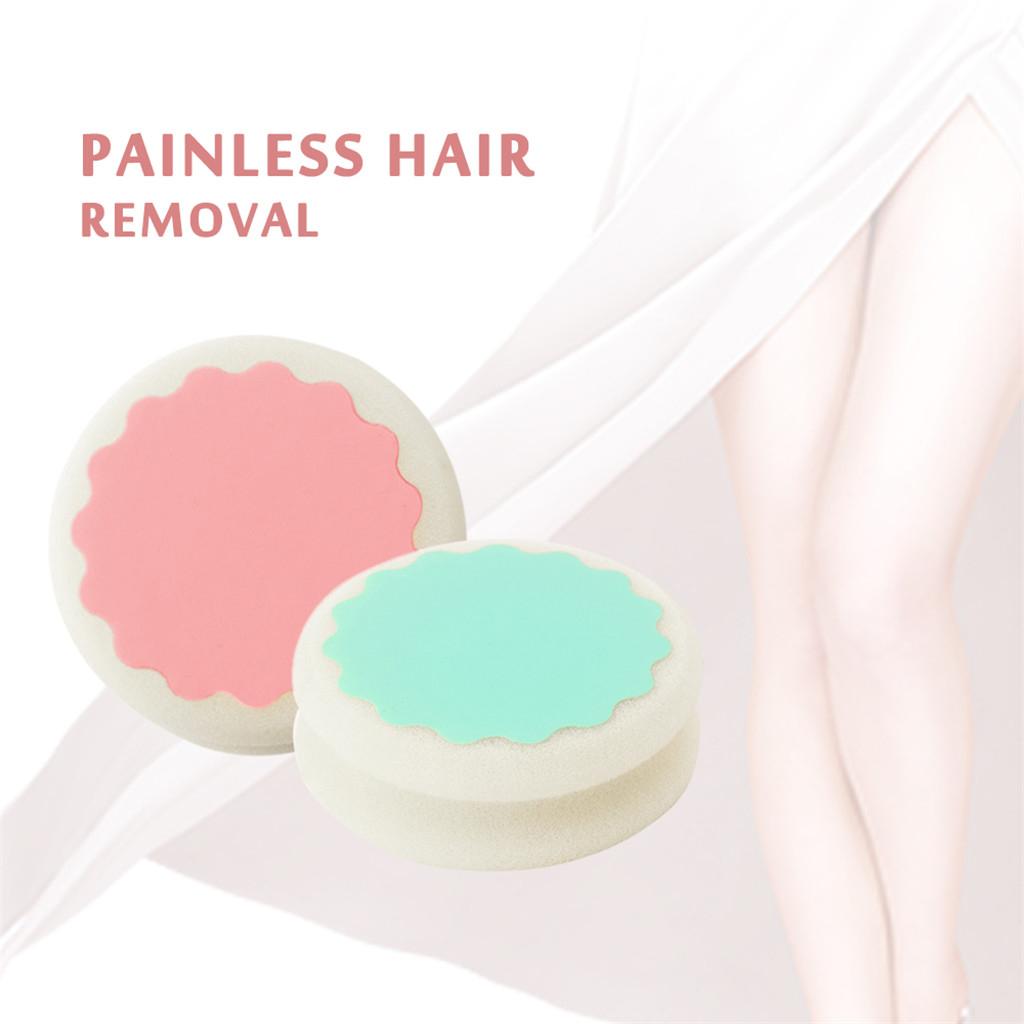2PCs Skin Care Leg Arm Bikini Hair Removal Sponge Depilation Pads Remover