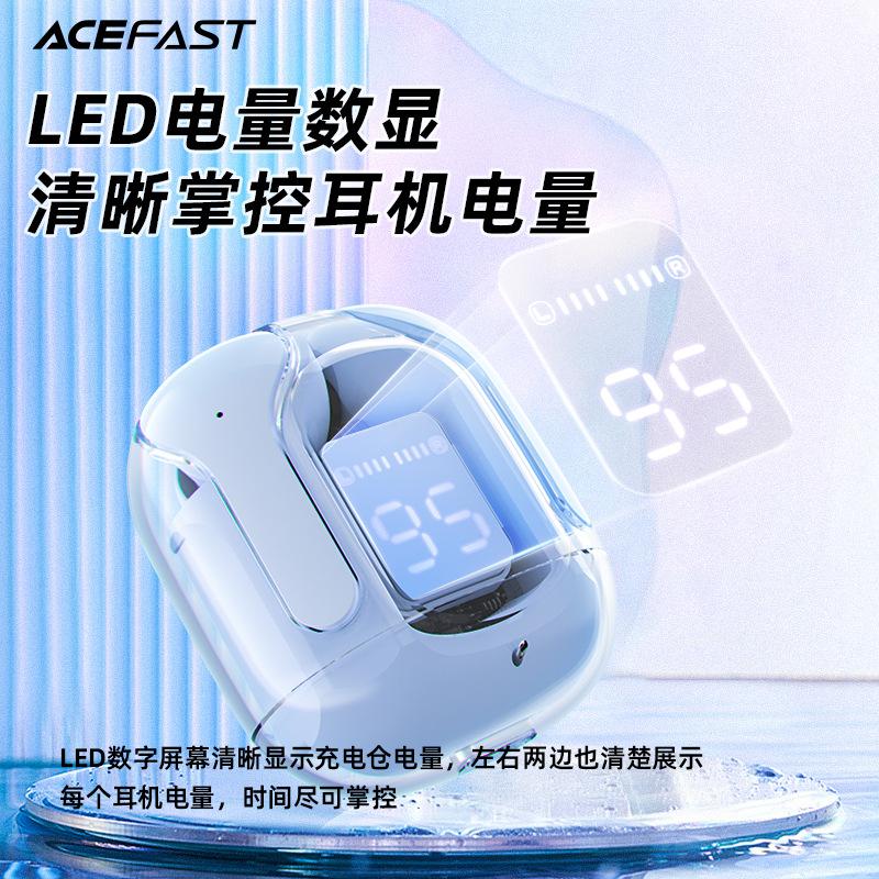 Phong cách mới nhất Tai nghe Bluetooth nhỏ màu pha lê ACEFAST ENC tai nghe kẹo thể thao không dây T6 tai nghe trò chơi sạc màu pha lê nhỏ