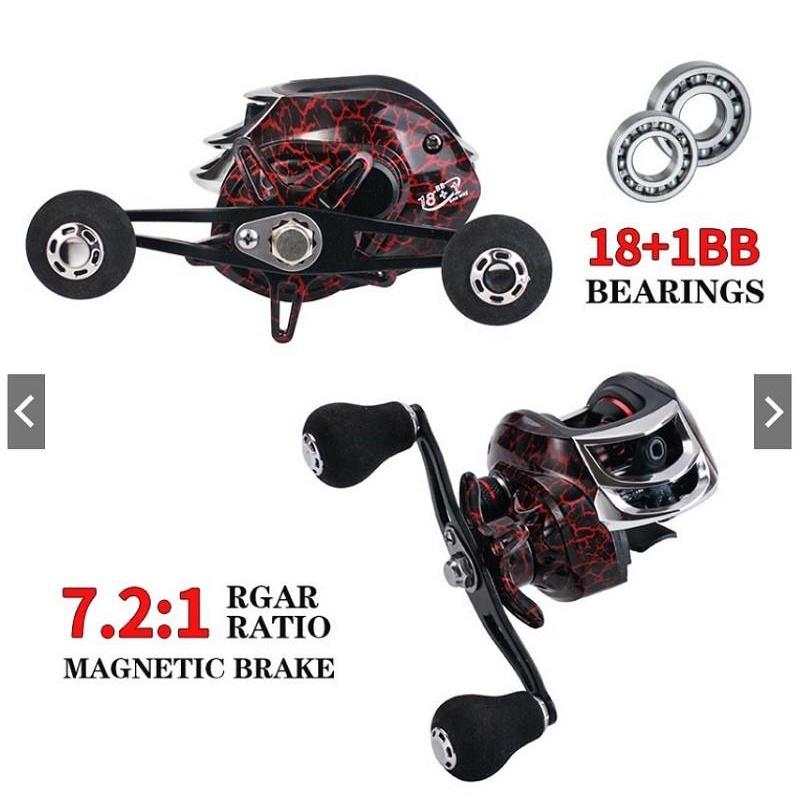 Máy Câu Cá 10kg Kim Loại Chuyên Nghiệp 19+1 Trục Luya 7.2:1 MA05