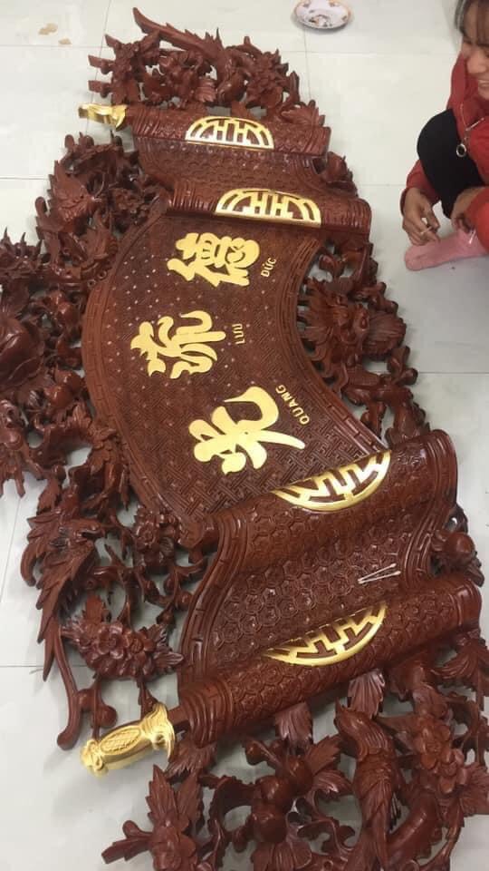 Hoành phi câu đối gỗ gụ