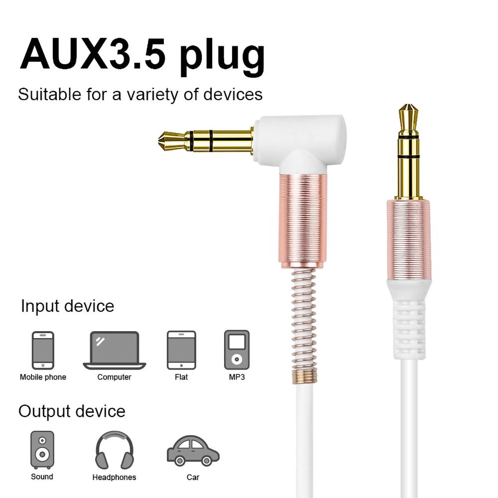 Dây cáp kết nối âm thanh kiểu quấn lò xo 3.5mm