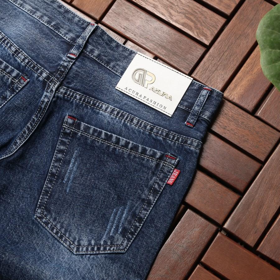 Quần short jean nam xanh đen xước GN413 Gấu Nâu