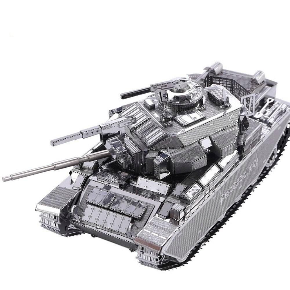 Mô Hình Lắp Ghép 3d Kim Loại xe tank cỡ lớn