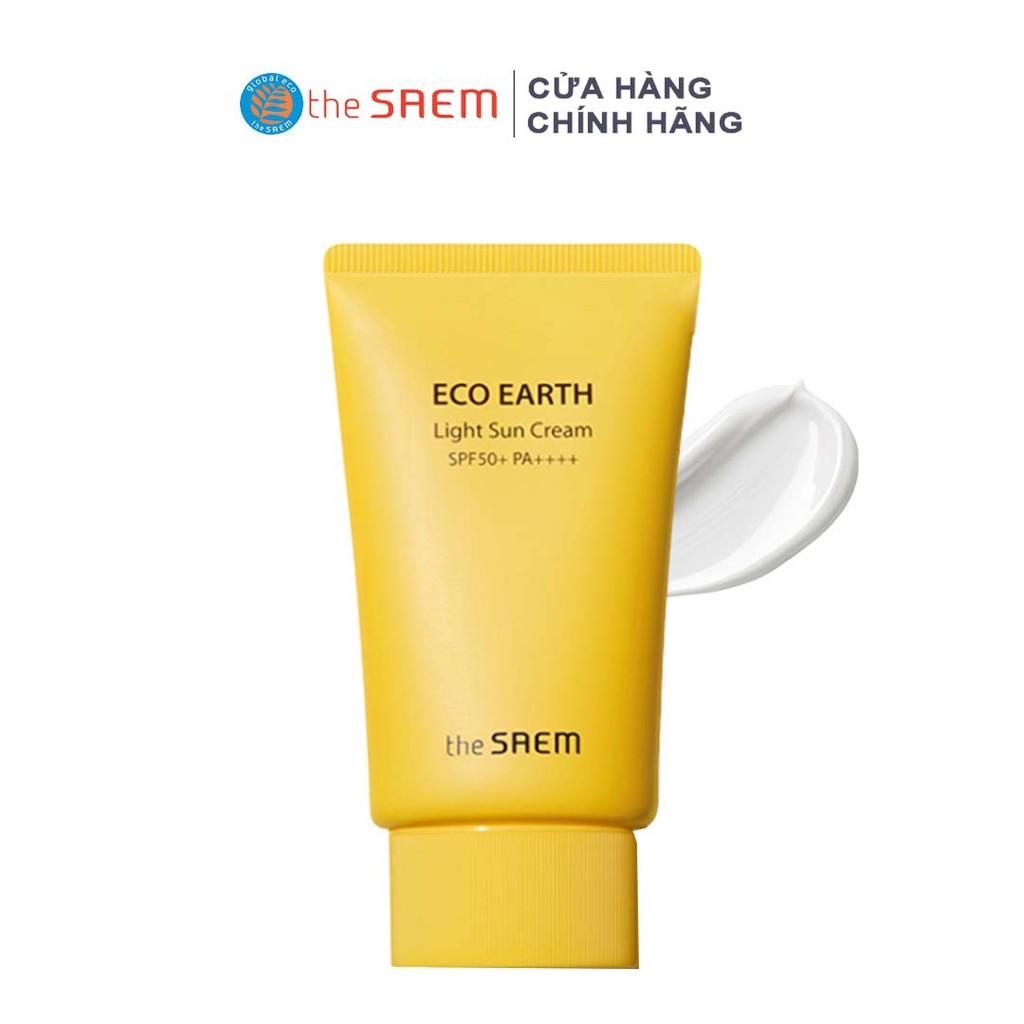 Kem Chống Nắng Ngăn Ngừa Tia UVA và UVB Sắc Trắng The Saem Eco Earth Light Sun Cream 50g