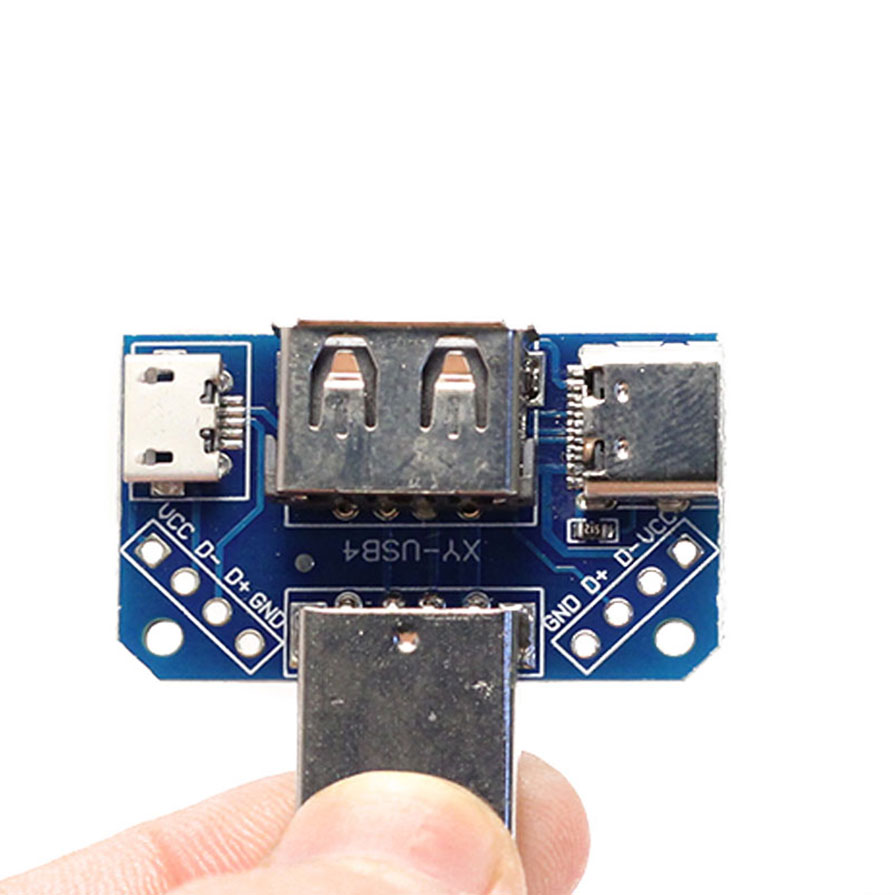 PCB Chuyển Đổi USB A Đực Sang USB Cái-USB Micro-Type C